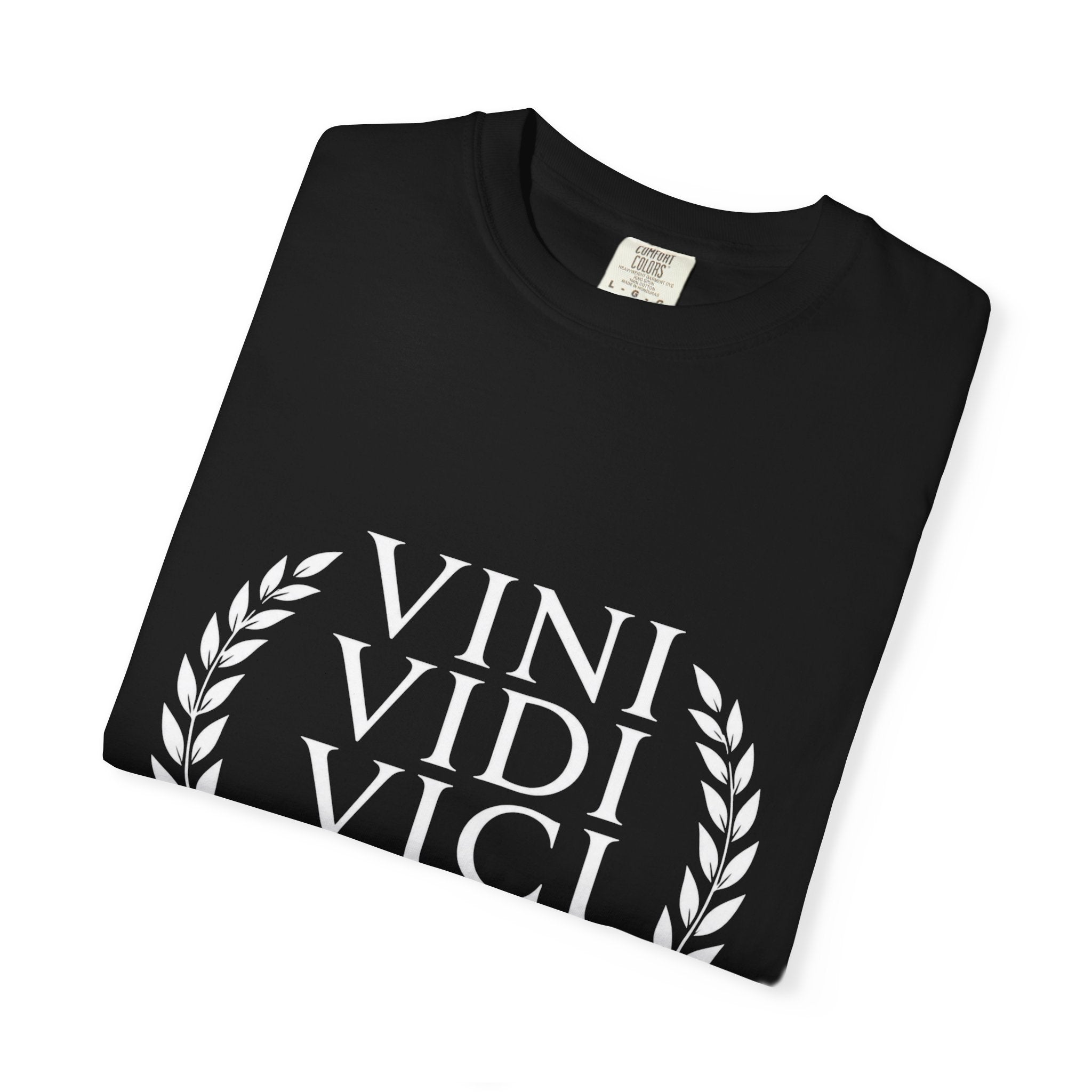 Black Garment-Dyed T-Shirt — Classic Minimal Crew Tee