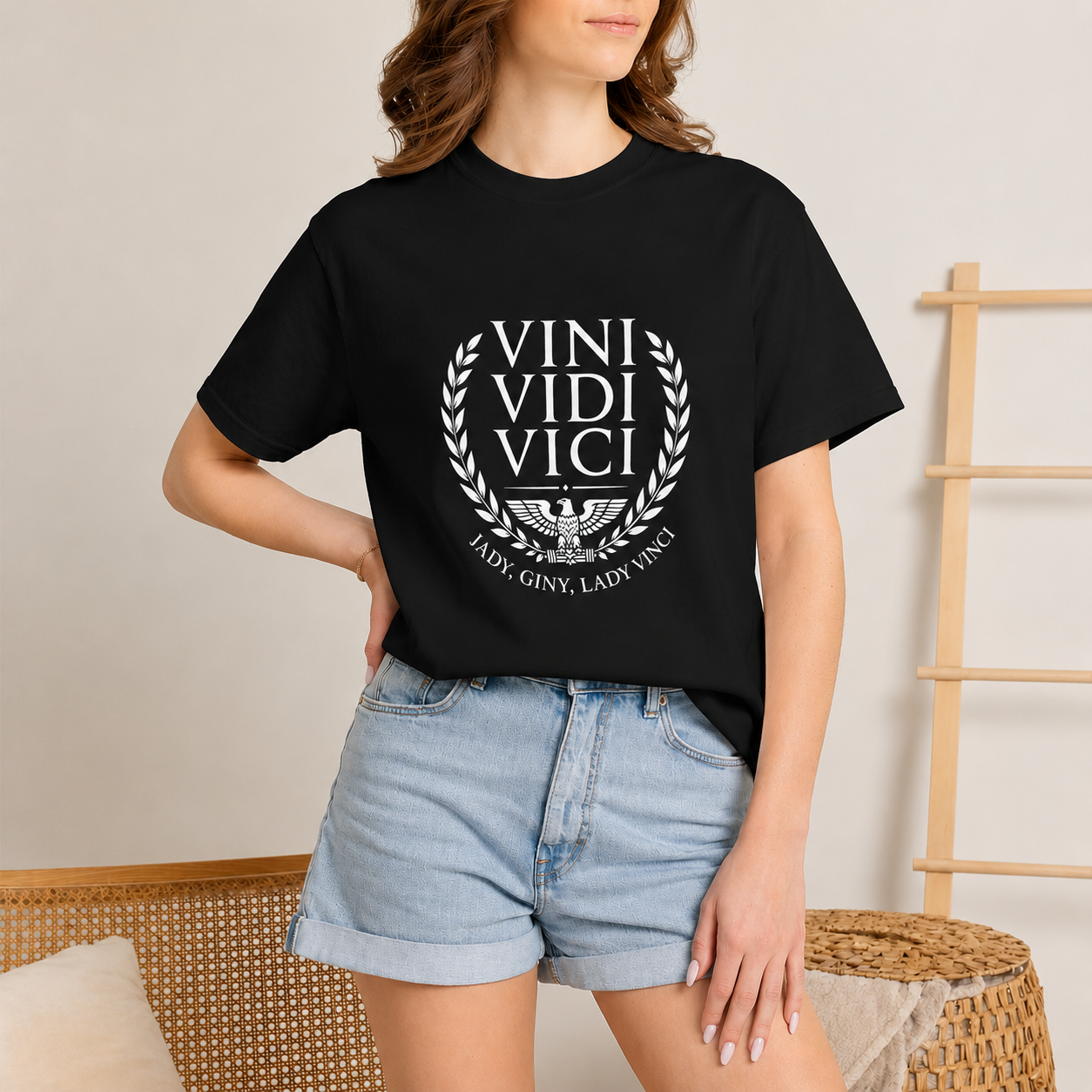 Black Garment-Dyed T-Shirt — Classic Minimal Crew Tee